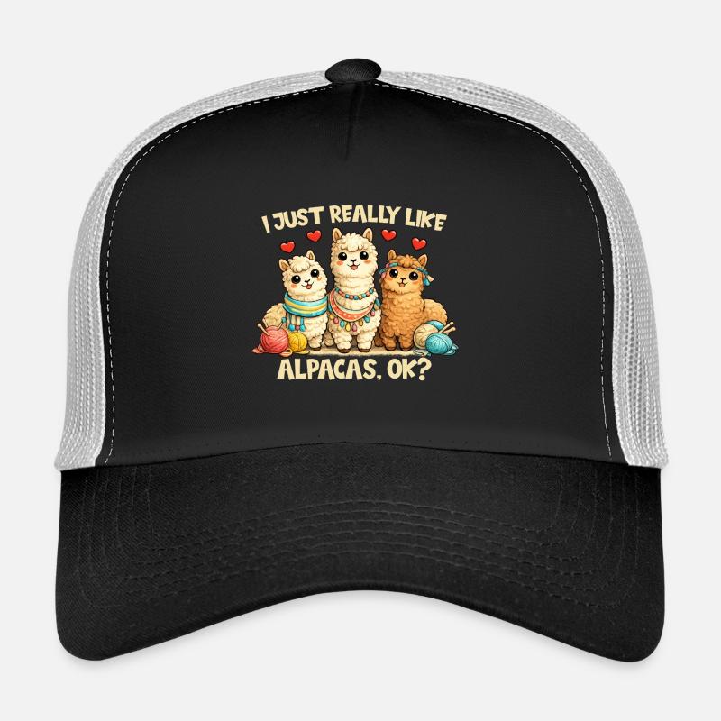 I just like alpacas very much – sweets, - Trucker Cap - black/stone grey