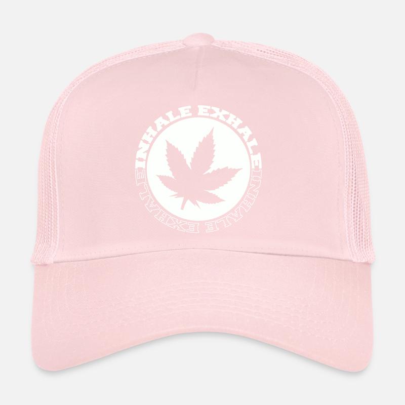 Logo rond de feuilles de cannabis Casquette trucker 