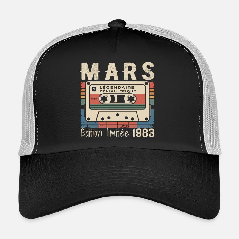 Anniversaire 1983 Mars 1983 né en Mars 1983 Casquette trucker 