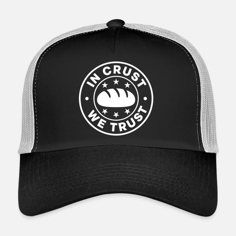Dans le logo du pain Crust We Trust Casquette trucker 