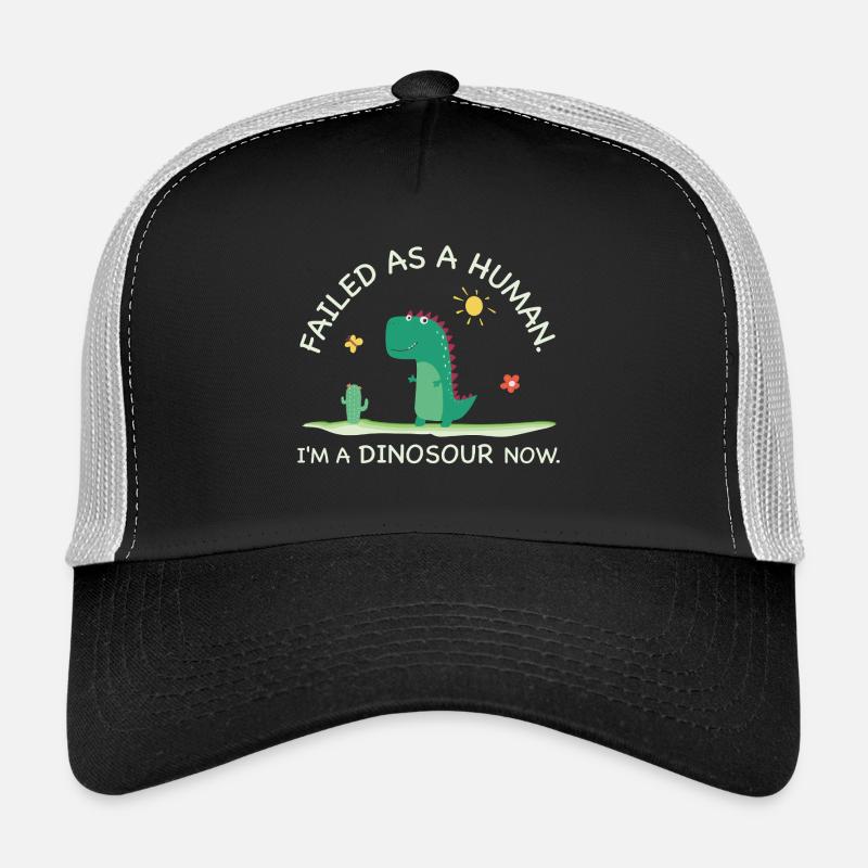 Failed as a Human – I’m a Dinosaur Now - Trucker Cap - Schwarz/Steingrau