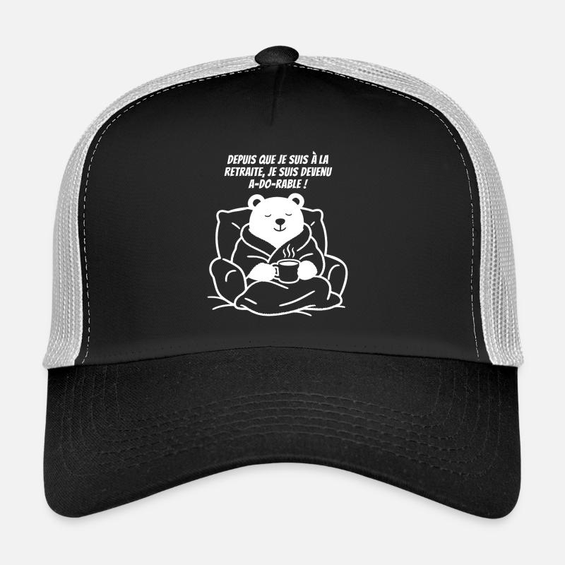 Ma Retraite en Peignoir (texte blanc) Casquette trucker 