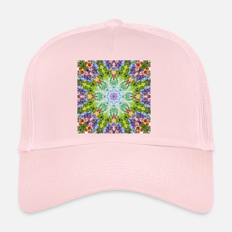 Mandala de Fleurs Kaléidoscope Casquette trucker 
