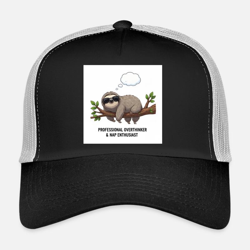 Sloth thinker on Tak Trucker Cap