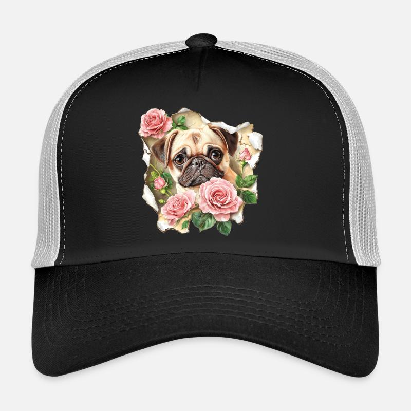 Carlin aux roses Casquette trucker 
