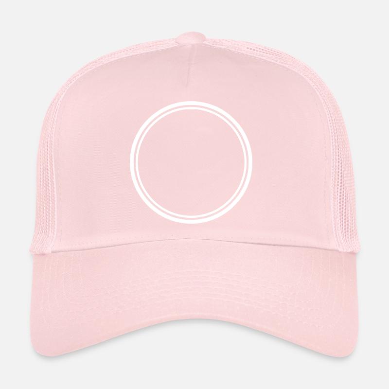 Circle Frame Outline Logo Trucker Cap