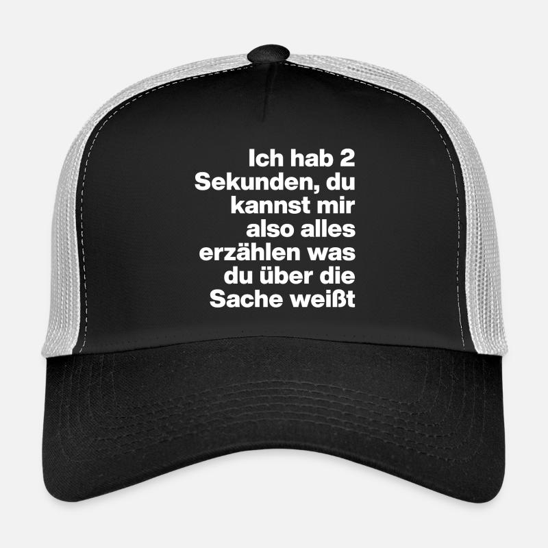 2 SEKUNDEN, BIST DU DUMM? SARKASMUS, FRECH Trucker Cap
