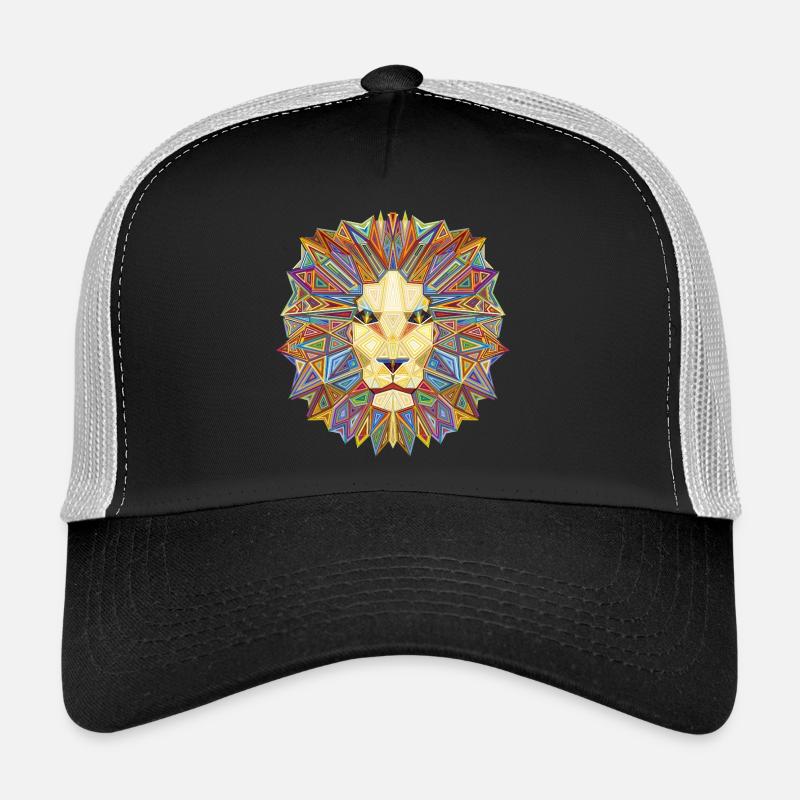 Geometric lion head Trucker Cap