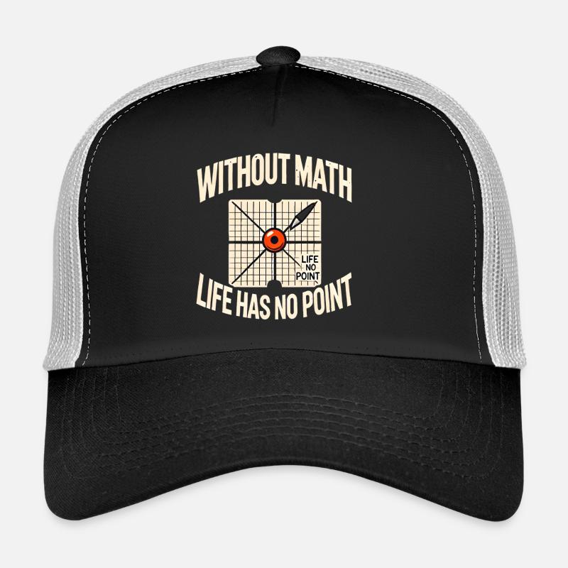Ohne Mathematik Hat Leben Keinen Punkt - Trucker Cap - Schwarz/Steingrau