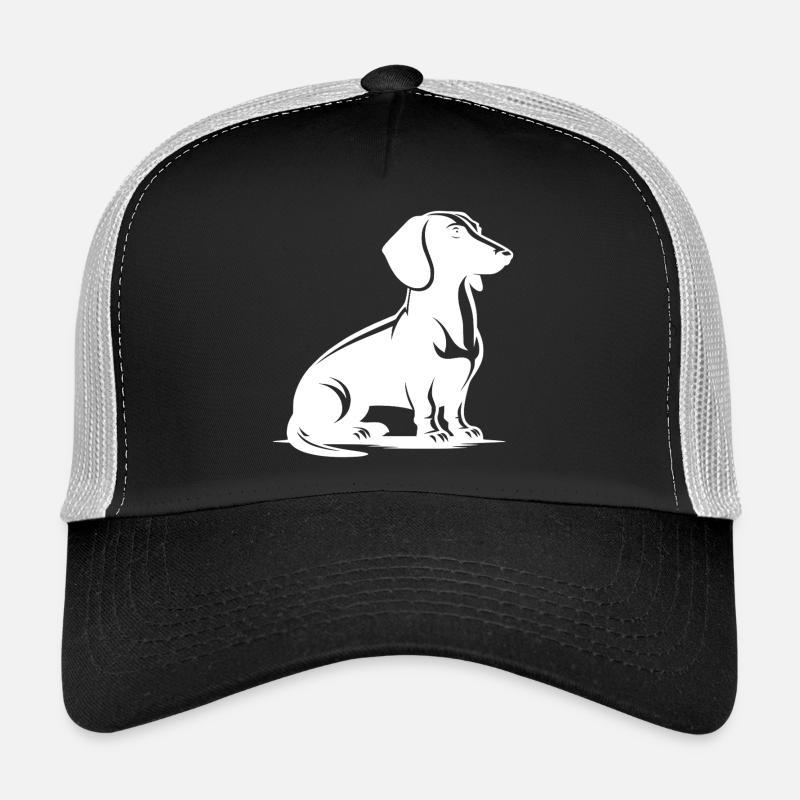 Noble teckel dessinant Chien de chasse Silhouette Casquette trucker 