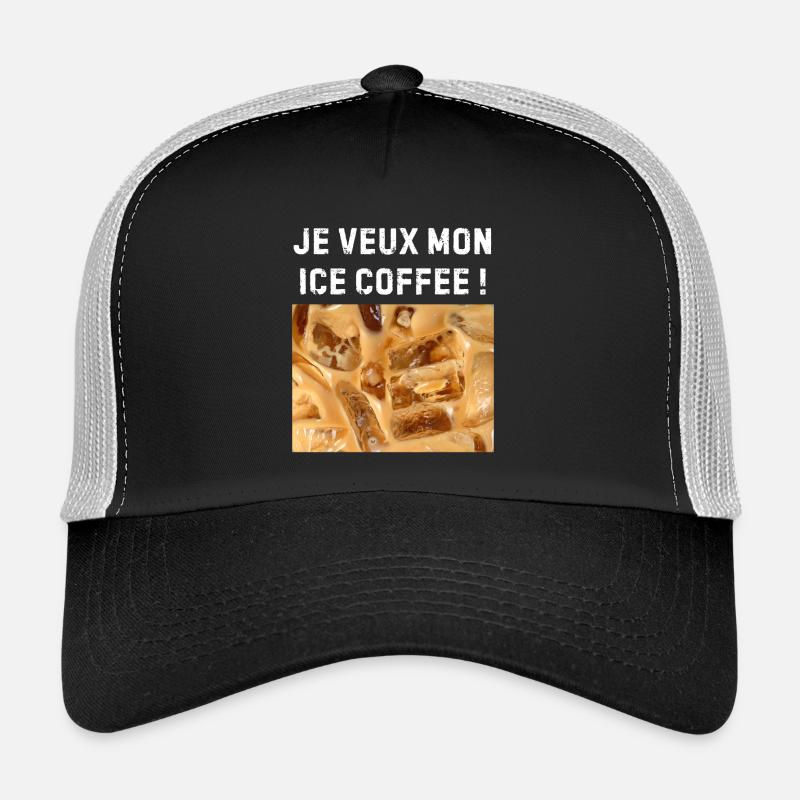 Ich möchte meinen Eiskaffee-Espresso-Latte-Humor Trucker Cap