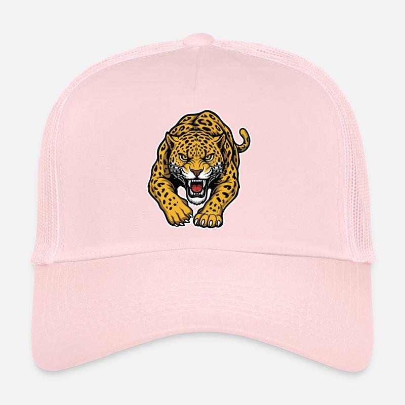 Léopard Jaguar Attaque Sauvage Mascotte Prédateur Casquette trucker 