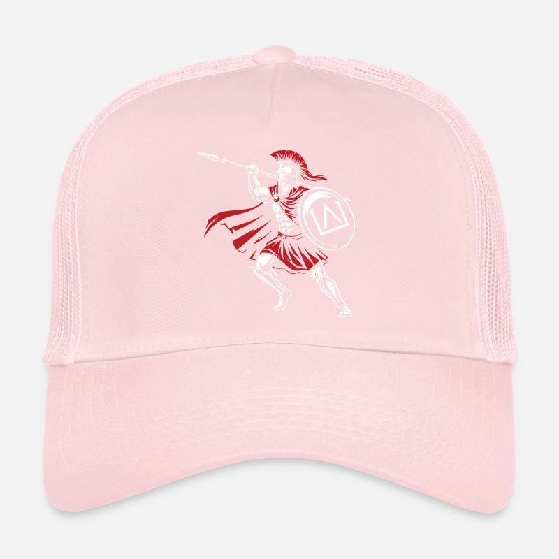 Spartan Spear Attack Mascot Spartan Spear Trucker Cap