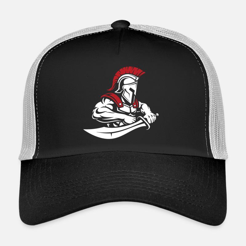 Spartan Warrior Sword Bust Spartan Mascot - Trucker Cap - black/stone grey