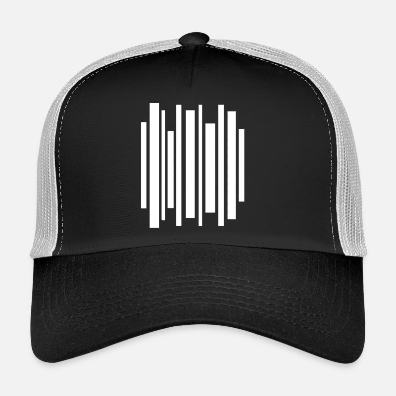 Minimal Stripes Barcode Mosaic Trucker Cap