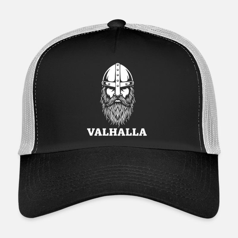 Viking Warrior Valhalla Norse Helmet Mascot Trucker Cap