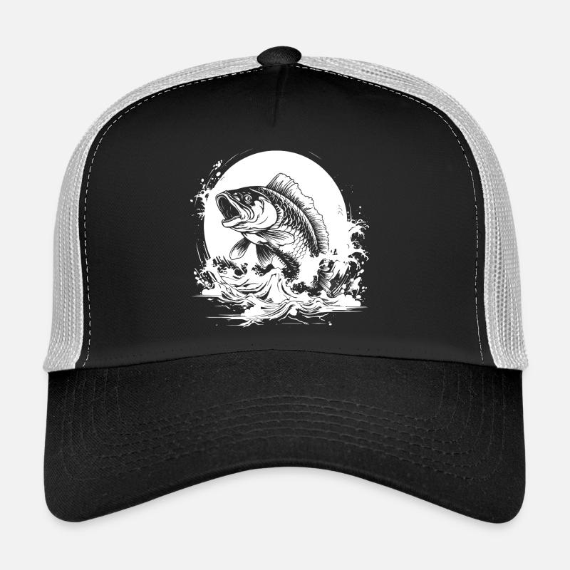 Fischerei Zeichnung Trucker Cap
