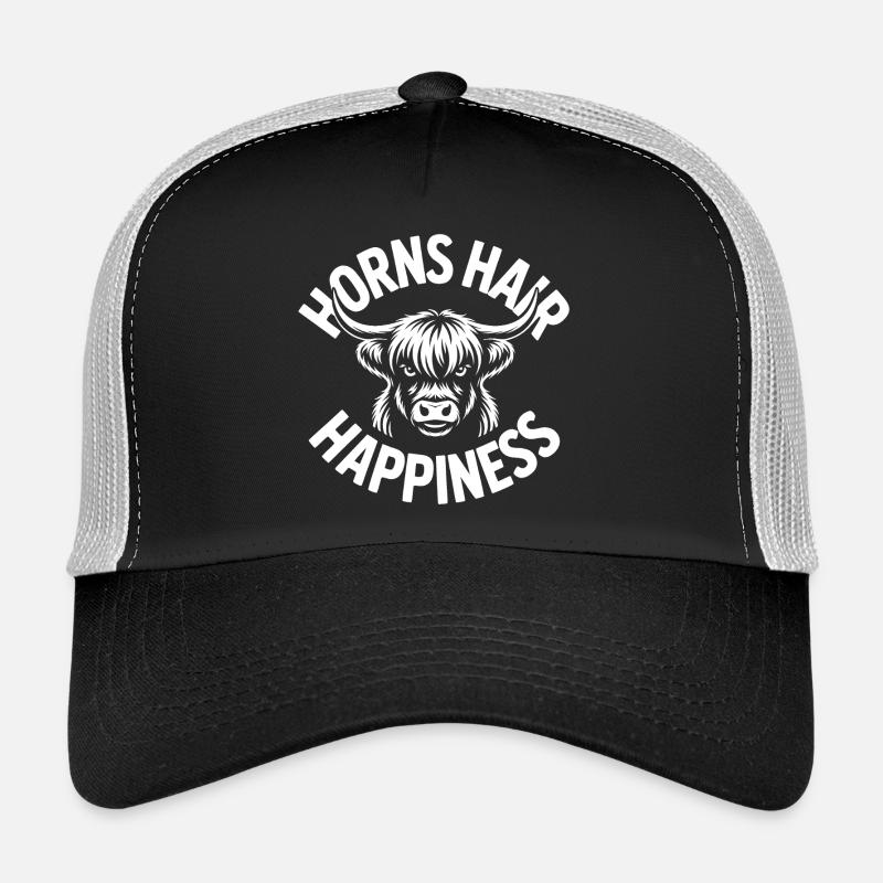 Cornes, Cheveux, Bonheur, Highlands, Casquette trucker 