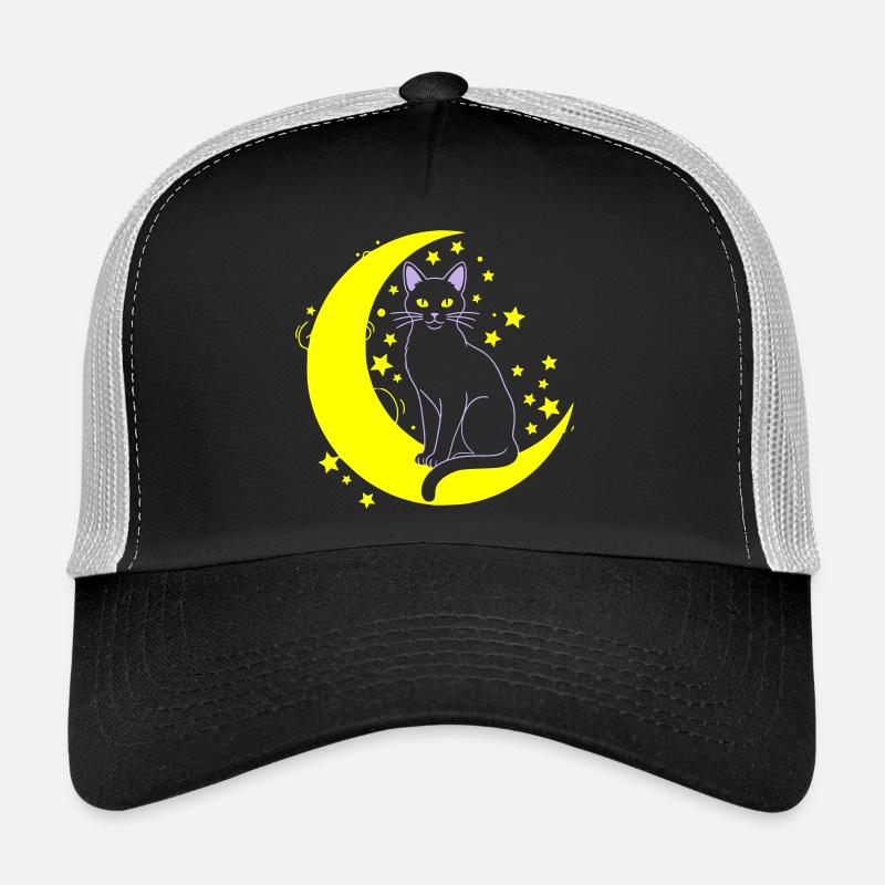  Katze Mond Sterne Outline Trucker Cap