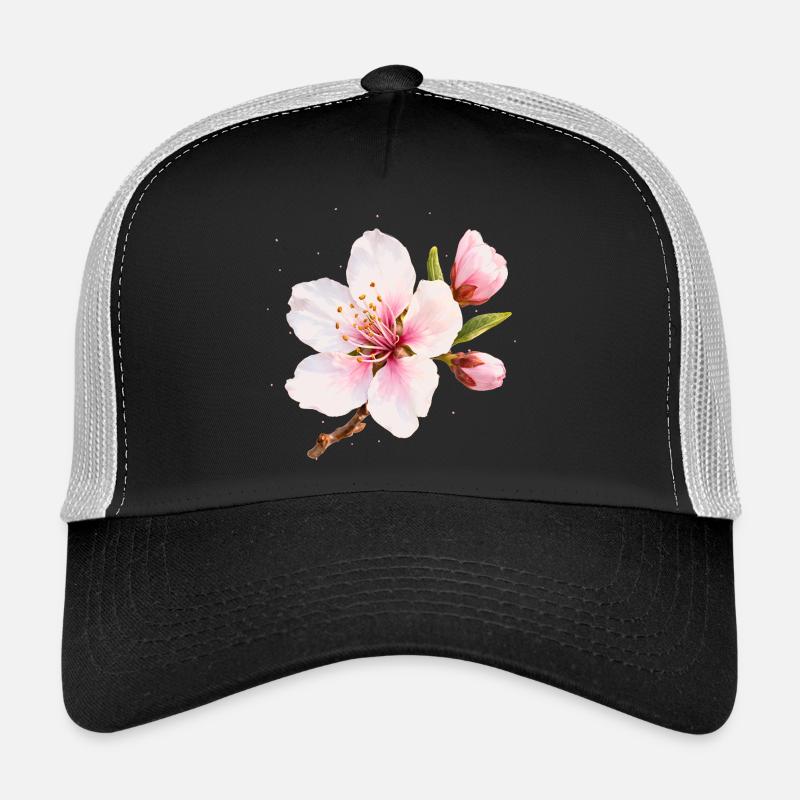 Fleurs d’amandier, fleur rose de printemps, fleur de printemps Casquette trucker 