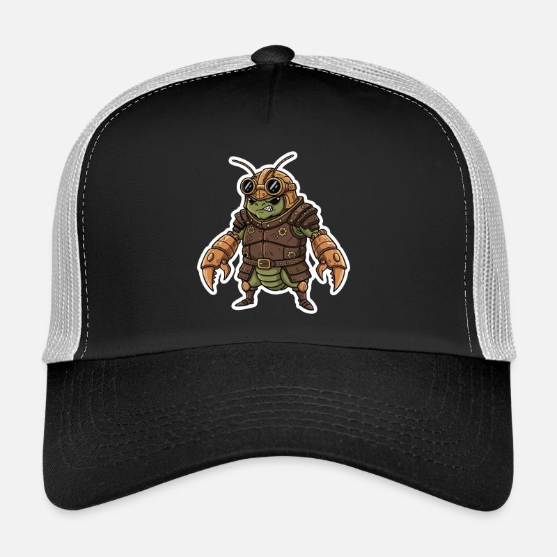 Steampunk Warrior Armored Praying Mantis - Trucker Cap - black/stone grey