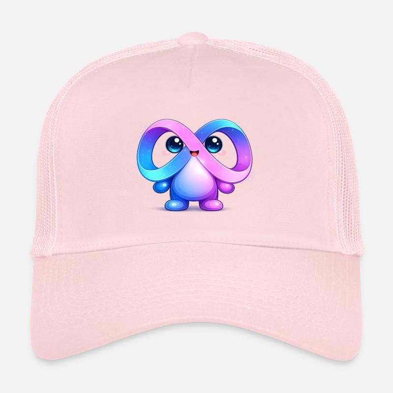 Cute Meta Infinity Mascot Sticker Trucker Cap