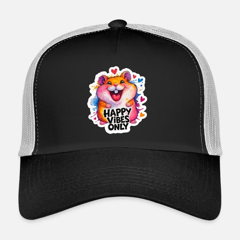 Hamster Happy Vibes Bunt Trucker Cap
