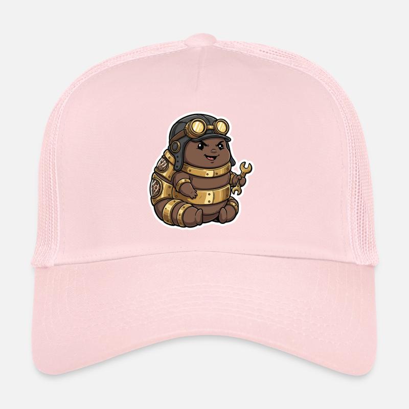 Steampunk Engineer Engineer Brass Crawler Trucker Cap