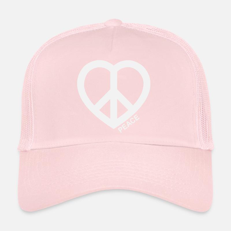Heart Peace Symbol Trucker Cap