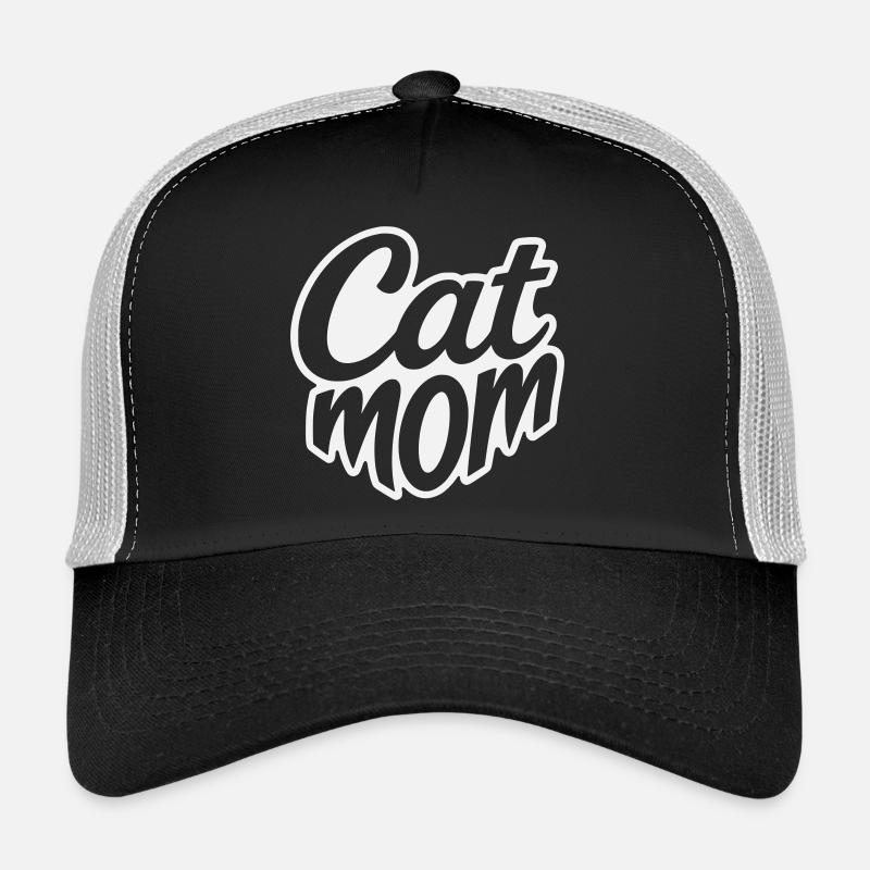 Maman chat, Lettrage maman chat, Casquette trucker 