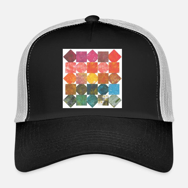 Abstraktes Muster – Bunte Kacheln, farbenfroh Trucker Cap