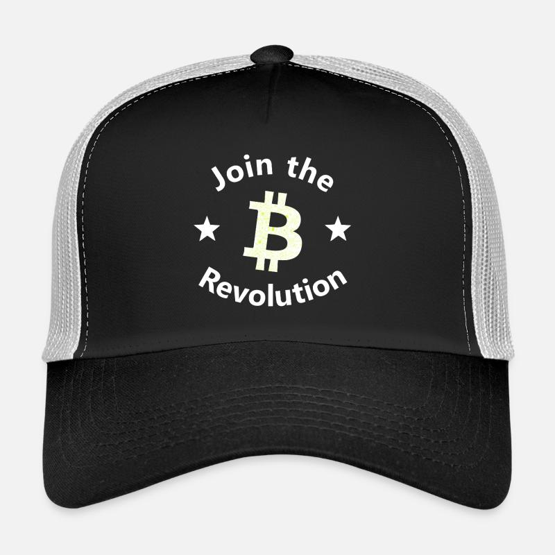 Bitcoin Revolte Kreis - Trucker Cap - Schwarz/Steingrau