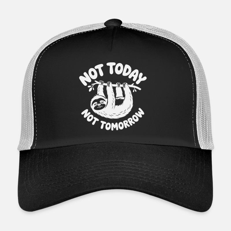 Procrastinati Sloth Not Today Not Tomorrow  - Trucker Cap - black/stone grey