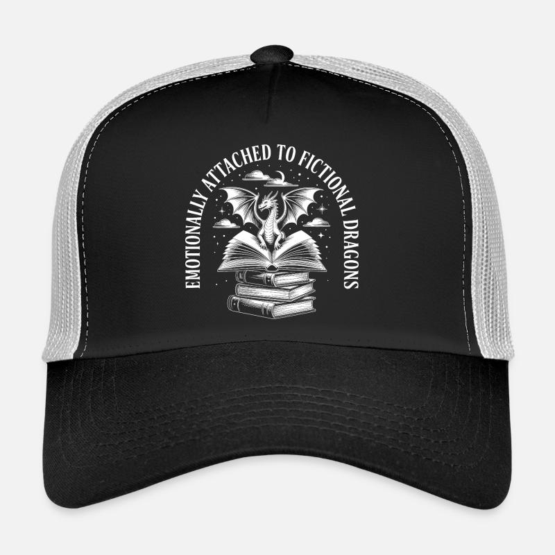 Funny Novel Fantasy Dragon Reader Book Nerd Trucker Cap