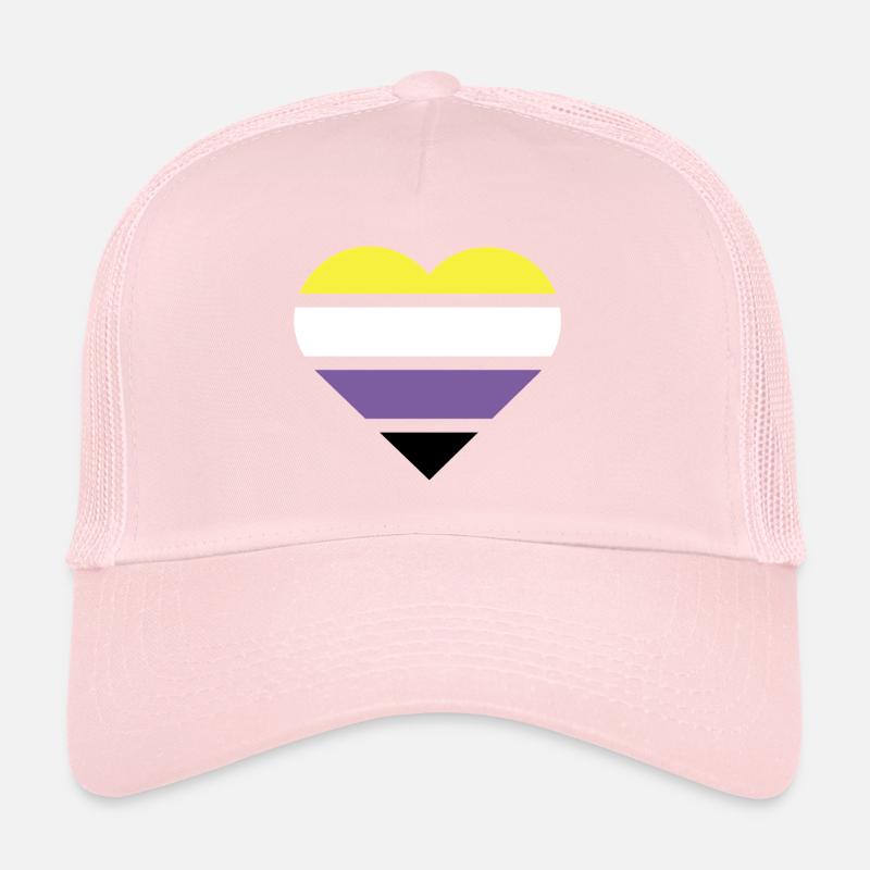 Pride Flag Heart · Nonbinary Trucker Cap