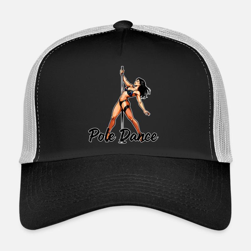 Pole Dance Silhouette – Elegant Pin-Up Art Trucker Cap