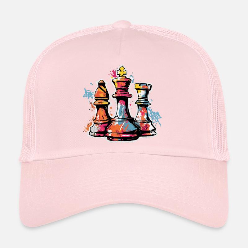 Schach Graffiti Figuren Design für Männer Geschenk Trucker Cap