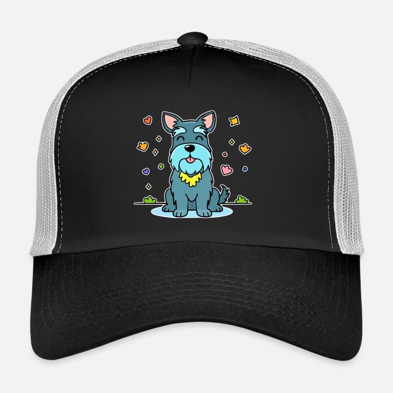 Miniature Schnauzer (comic) - Trucker Cap - black/stone grey