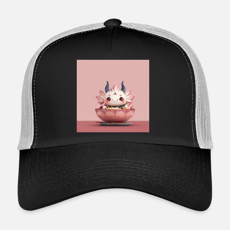Kawaii Flower Dumpling Bowl Dragon - Trucker Cap - black/stone grey
