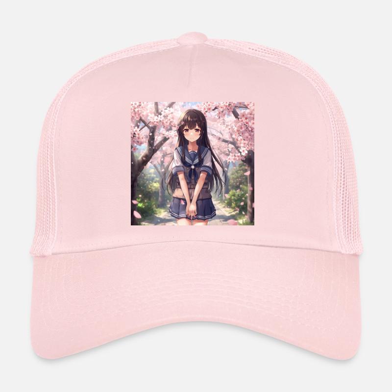 Kirschblüten Schulmädchen Trucker Cap