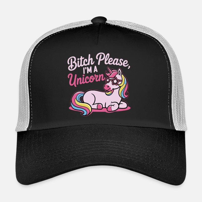 Einhorn Spruch Motiv B*tch please Trucker Cap