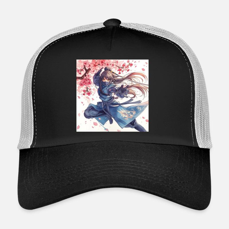 Kirschblüten-Ninja im Blitzangriff Trucker Cap
