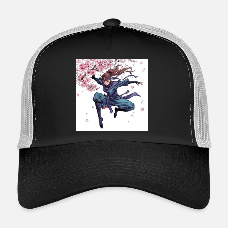 Kirschblüten Krieger Stil Trucker Cap