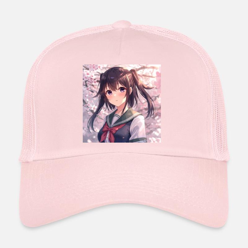 Cherry Blossom School Uniform Trucker Cap