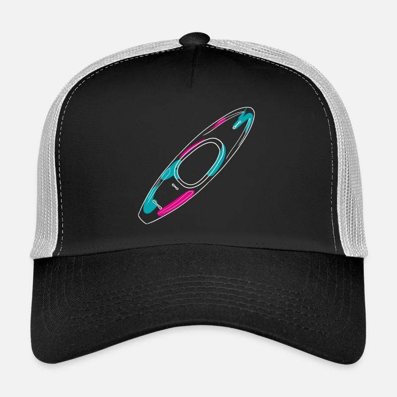 Contours d’un kayak d’eau vive de style néon Casquette trucker 