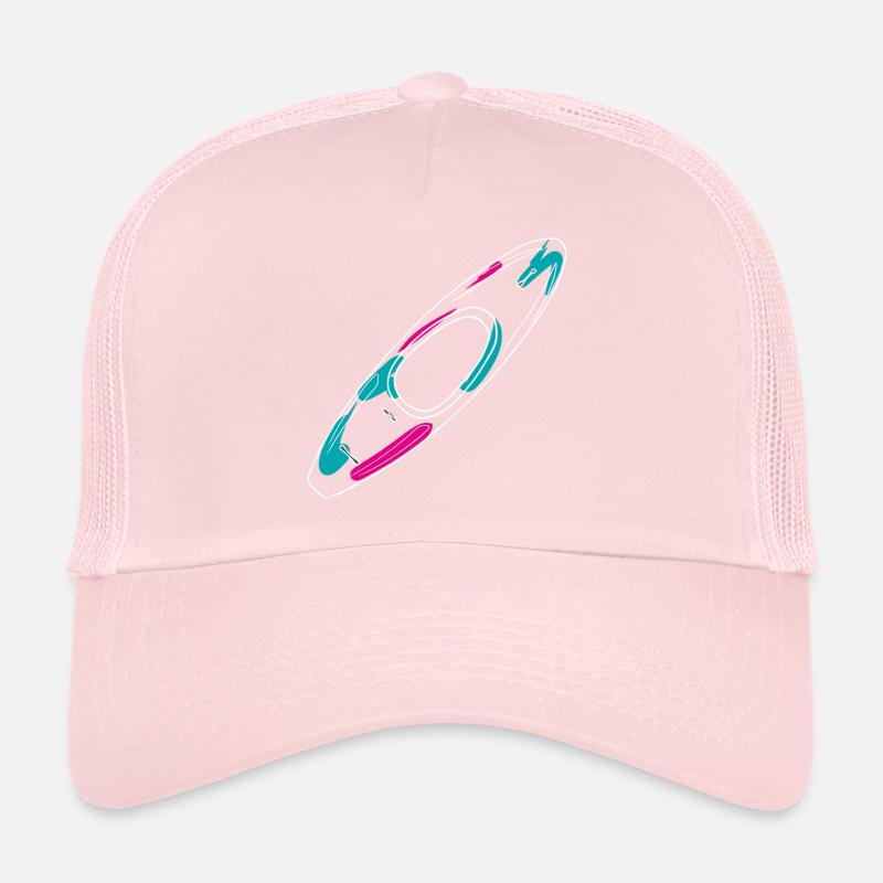 Contours d’un kayak d’eau vive de style néon Casquette trucker 