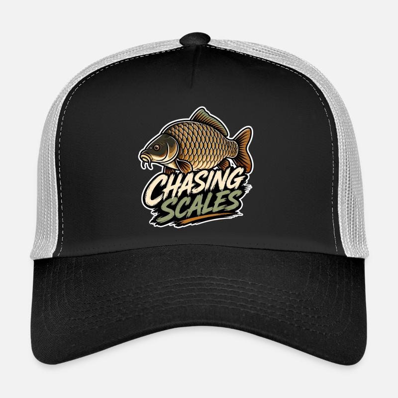 Chasing Scales Conception de la pêche à la carpe Casquette trucker 