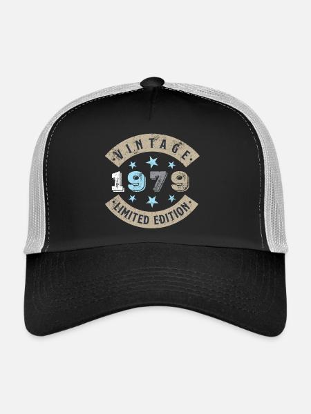 Millésime 1979 - Casquette trucker  - noir/gris pierre - Devant