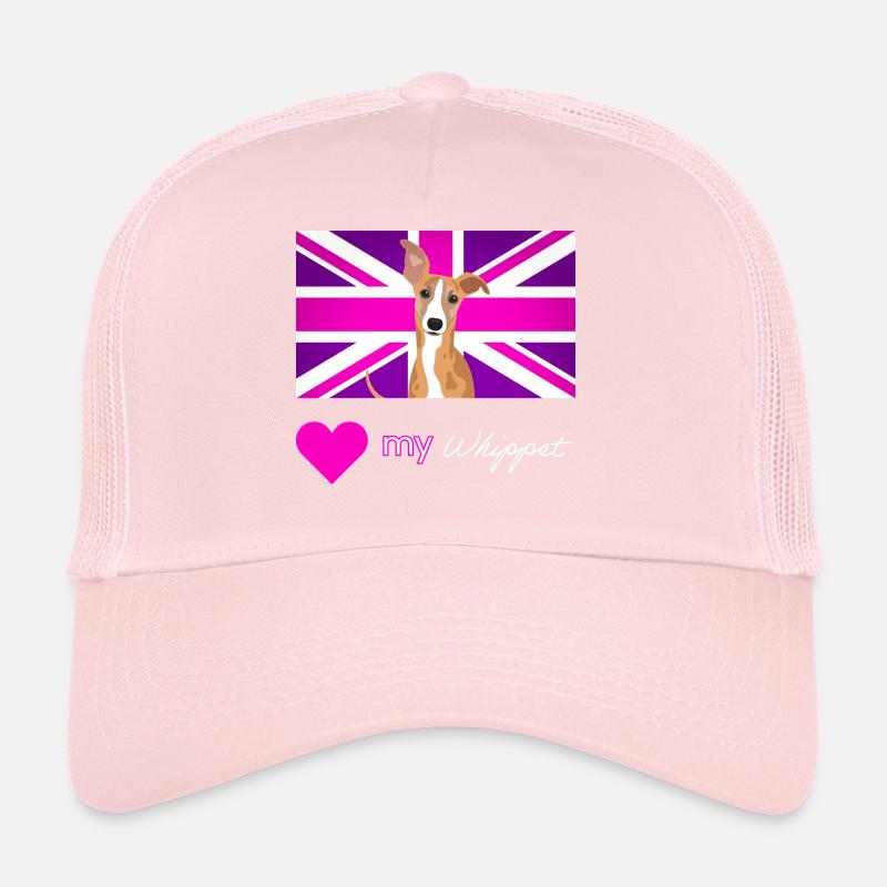 PURPLEWHIPPET (Texte blanc, Vibrant) Casquette trucker 
