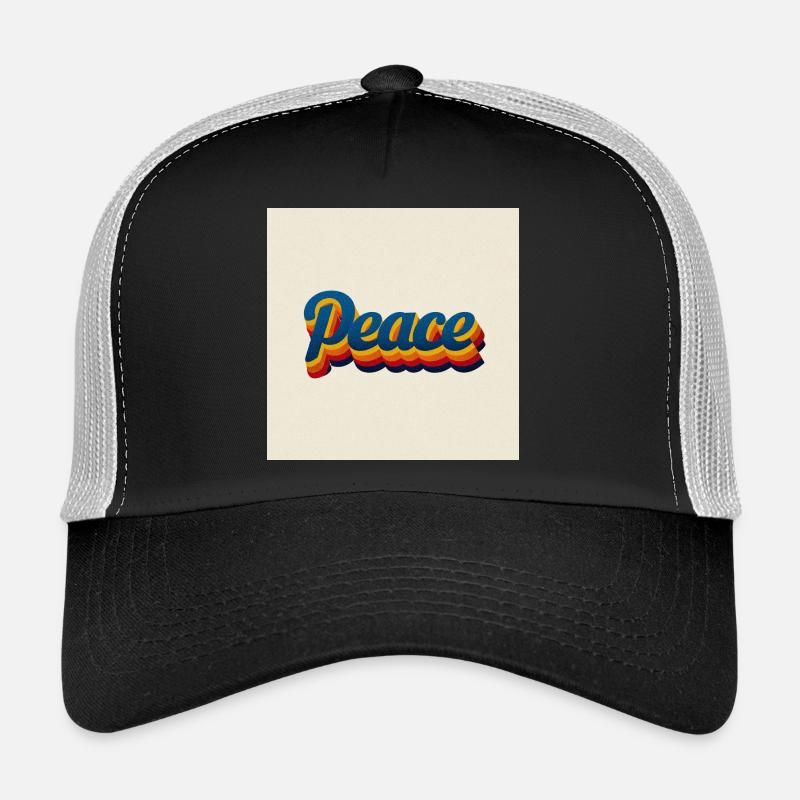 70s Peace Design - Trucker Cap - black/stone grey